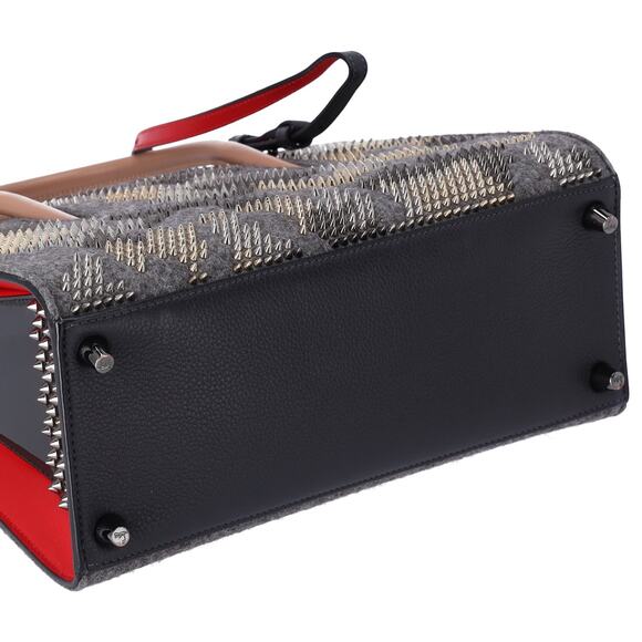 Christian Louboutin Paloma Medium Handbag Wool Gray Leather - Picture 4 of 8